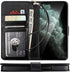 Bocasal iPhone 12 & 12 Pro Wallet Case, PU Leather Kickstand with Card Holder, Shockproof Flip Cover (Black)
