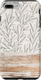 iPhone 7 Plus/8 Plus Boho Rustic Botanical Leaf Pattern Vintage Case (Beige)