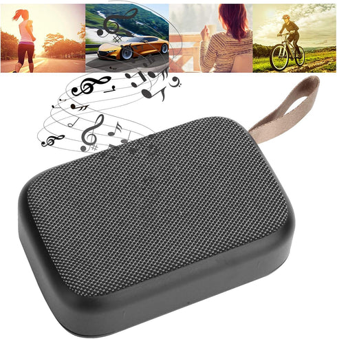 Bluetooth 4.2 Speaker, HiFi Sound Wireless Stereo Subwoofer, Portable Mini Music Player with FM Radio, Brown