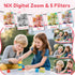 Krlun 4K 16X 48MP 32GB Digital Camera, FHD Digital Point and Shoot Camera with Zoom Anti Shake, Compact Small Camera