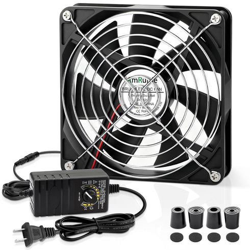 140mm x 25mm Computer Fan with AC Plug 12v dc 110v 240v