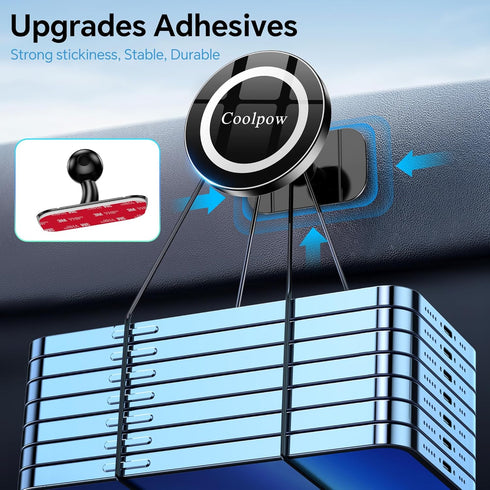 iPhone MagSafe Car Mount Dashboard?Stronger Magnets? Magnetic Phone Holder for Car Dash?Hands Free? Magsafe Car Holder