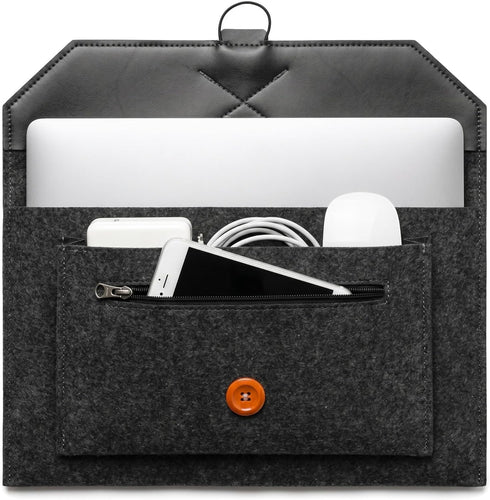 Jcnewpop 15.6 Inch Portable Monitor Sleeve Case with Multi-Storage Organizer - Lightweight Felt