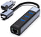 BENFEI 2-in-1 USB-C USB 3.0 to Gigabit Ethernet Adapter, 3-Port USB 3.0 Hub with RJ45, Compatible with MacBook