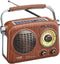Gelielim Portable AM FM Shortwave Radio, Vintage Bluetooth Speaker with Rechargeable Battery, Small Gifts
