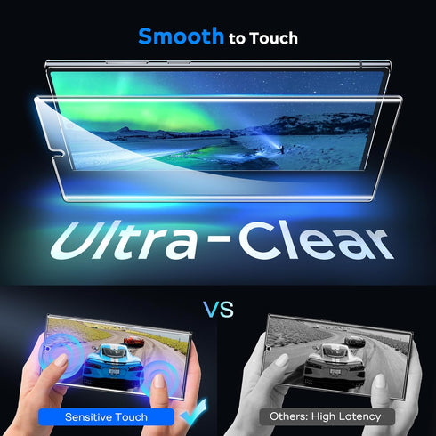 FANGTIAN 3-Pack Screen Protector for Samsung Galaxy S23 Ultra/S22 Ultra - 6.8" Film, Auto Alignment, Easy Install,