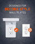 ECHOGEAR Outlet Shelf for Decora/GFCI Outlets - Next-Gen Design with Built-in Cord Storage for Bulky Plugs