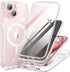 TIESZEN Magnetic Case for iPhone 15, Built-in 9H HD Tempered Glass Screen Protector, Dustproof Design