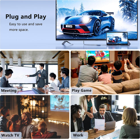 Closs 2 4K@60Hz 4K@30Hz. USB C to Dual HDMI Adapter, Docking Station Dual Monitor, Type C to HDMI Splitter