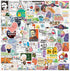 100Pcs Natural Sciences Stickers Pack, Physics, Chemistry, Biology Experiment Vinyl Stickers for Student Science