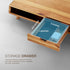 TINAMO Acacia Wood Monitor Stand with Drawer, Wooden Riser for Desk, Multi-Purpose Desktop Storage