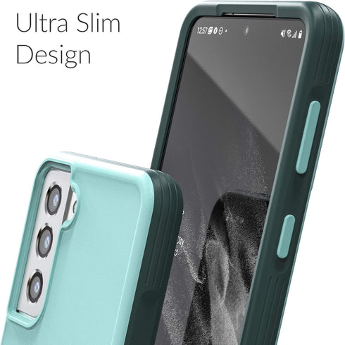 Crave Slim Guard Galaxy S21 Case, Aqua, Shockproof for Samsung Galaxy S21, S21 5G (6.2 inch)