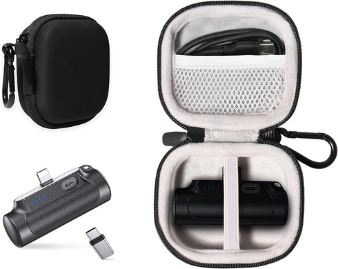 getgear Travel Case for Mini Portable Charger, Compatible with Abnoys and iWalk Mini Portable Charger, Black