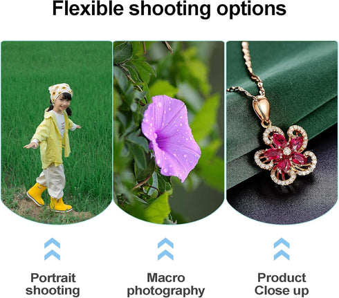 Veedzoens 60mm 17mm Telephoto Lens for iPhone Android Smartphone, Compatible with SmallRig NEEWER Phone Cage