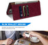 ZZXX Samsung Galaxy Note 20 Ultra Wallet Case with RFID Blocking, Leather Flip Fold Protective Case, Wine Red