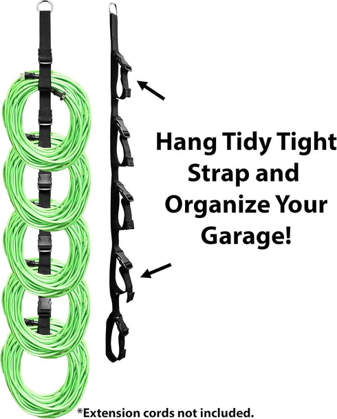 Tidy Tight Storage Loop Straps, Single Pack for Cords, Hoses, Christmas Lights, Unique Storage System (Red)