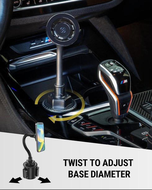 Scosche MagicMount 16 15 14 13 12 SMSCUP Magnetic Cup Holder Phone Mount with Adjustable Gooseneck and Magnet Head