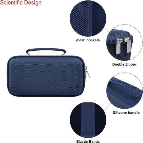 Elonbo Carrying Case for Blue Tees Golf Player + GPS Speaker, Wireless Portable Bluetooth Speaker Travel Bag, Navy