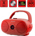 Memorex Programmable AM/FM Top Loading CD Player | Portable Stereo with Memory | Auxiliary Input and LED Display (Red)