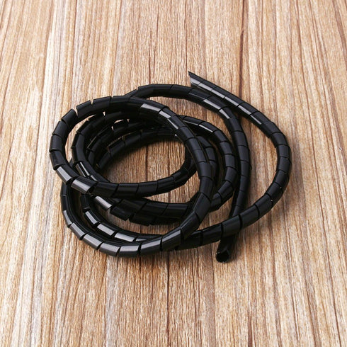 Yosoo Black Spiral Cable Wrap, 6mm/1/4" 2M (6.56ft) Cable Organizer