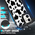 Designed for iPhone 11 Case, Heavy-Duty Slim Shockproof Protective Case for Women Girls, Cute Cow Print 6.1 Inch