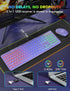 Wireless Keyboard and Mouse Combo, RGB Backlit, Rechargeable, Full-Size Ergonomic Tilt Angle, 2.4GHz Quiet Keyboard