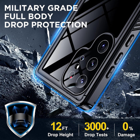 Designed for Samsung Galaxy S24 Ultra Case, Waterproof, Built-in Screen Protector, Full Protection Heavy Duty