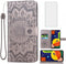 Phone Case for Samsung Galaxy A50, Wallet Cases with Tempered Glass Screen Protector, Leather Magnetic Flip Cover