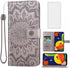 Phone Case for Samsung Galaxy A50, Wallet Cases with Tempered Glass Screen Protector, Leather Magnetic Flip Cover