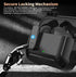 for JBL Vibe 200TWS/JBL Vibe Beam Case Cover Lock Clip with Cleaner Kit,Cool JBL Vibe 200TWS Protective Case Cover Men Women with Carabiner Compatible JBL Vibe Beam Charging Case - Black