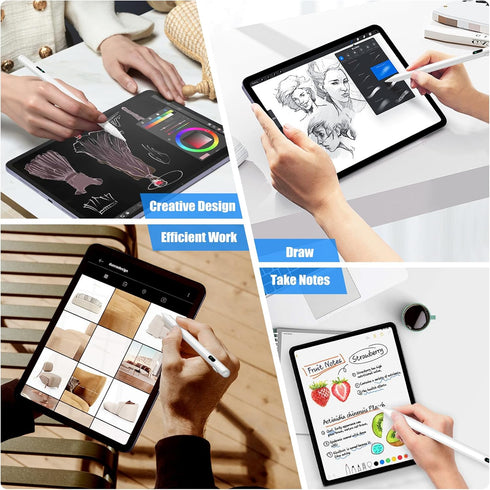 TiMOVO Stylus Pen for iPad, Apple Pencil USB C Fast Charge, Palm Rejection for 2018-2024 iPad Models