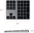 Satechi Bluetooth Extended Numeric Keypad, Slim Rechargeable 34-Key Numberpad for M2/M1 MacBook Pro/Air, Space Gray
