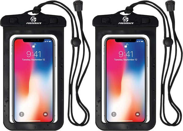 Freegrace Waterproof Pouches with Waist Strap - Keep Phone & Valuables Dry, Waterproof Dry Bags for Boating, Swimming,