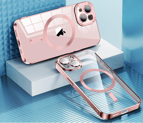 Magnetic Clear Case for iPhone XR 6.1-Inch, Military Drop Protection, Shockproof Slim Crystal Clear - Sky Blue
