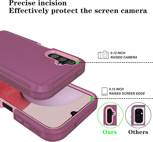 ONOLA Phone Case for Samsung Galaxy A14 5G, 2 Pack with HD Screen Protector, Durable Shockproof Cover