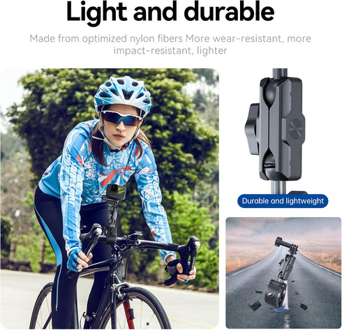Motorcycle Bike Mount Handlebar Clamp Holder for GoPro Insta360 Accessories, 360 Clip Mounting for Go Pro Max 13 12 11