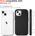 Military Grade iPhone 13 Case with 2 Pack Screen Protector - Rugged Full Body Protection for Men & Women (Black)