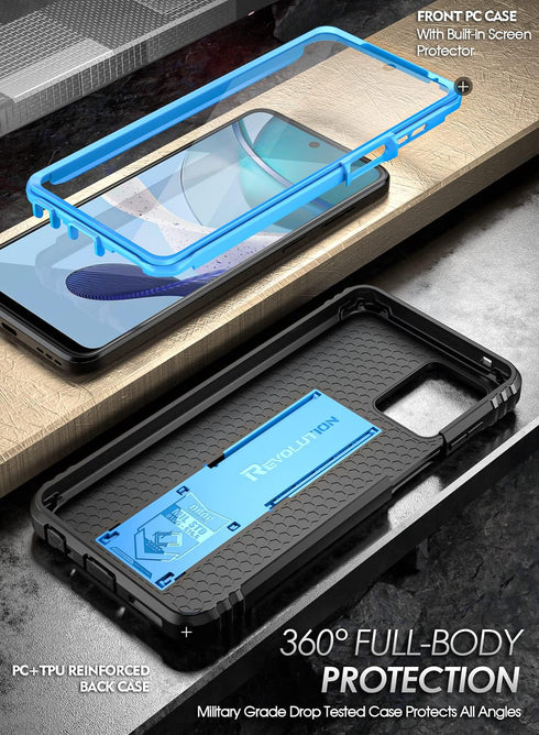 Poetic Revolution Case for Motorola Moto G 5G 2023, Full-Body Shockproof Protective Cover with Kickstand