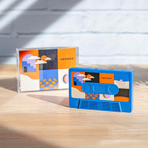 Crosley Cassette Bluetooth Speaker - Portable Tape Design in Surreal Cobalt