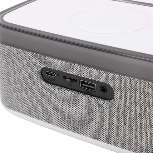 YUEHISY Bluetooth Speaker with Wireless Charging, Multifunctional Wireless Speaker, White Noise Sound Machine with LED
