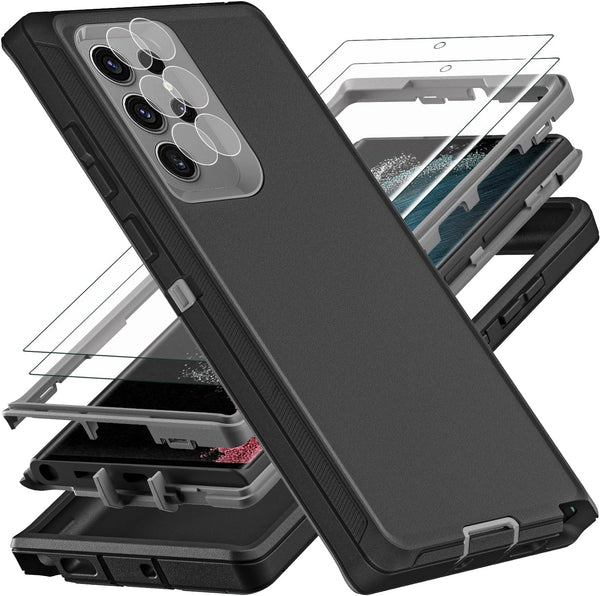 Shop Samsung Galaxy S22 Ultra Case: Military Grade Shockproof, Drop Proof, Dust Proof + 2 Self Healing TPU Protectors