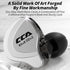 IEM Headphone, CCA C10 4BA+1DD Hybrid HiFi Earbuds, Sports Stereo Noise Cancelling Wired Headphone, Cyan