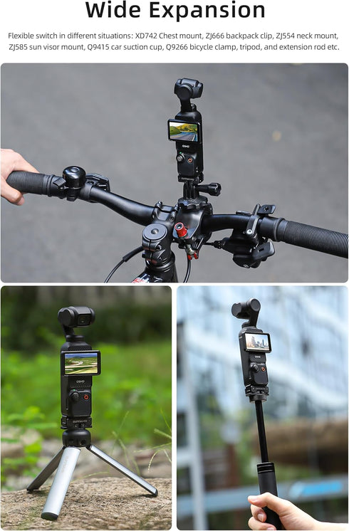 Foldable Quick-Release Extension Adapter for DJI Osmo Pocket 3, Magnetic Suction Quick Release Board Expansion Base