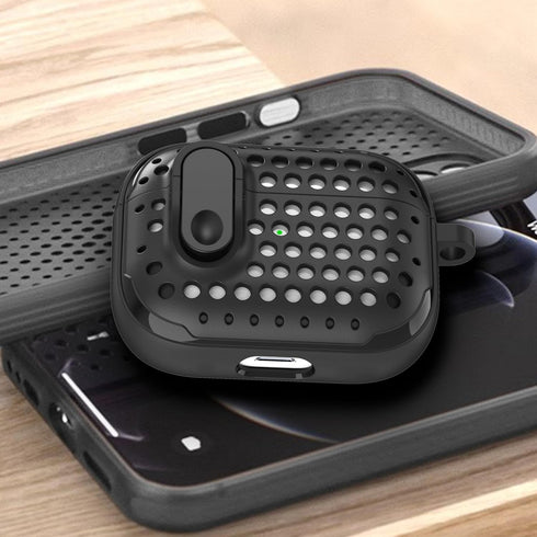 3 in 1 Compatible with Apple Airpods Pro Protective Case Cover with Cleaner Kit & Keychain (Sully)