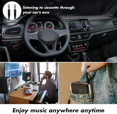Cassette MP3 Cassette Mersoco USB Player Tape to Converter, Portable Tape Player to Digital Converter with Earphones