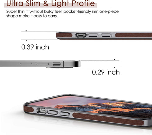 LOHASIC iPhone 12 / iPhone 12 Pro Case, Maroon Thin Slim Leather Luxury PU Soft Flexible Shockproof Protective Cover