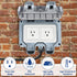 Outdoor Power Outlet with 16.4Ft Extension Cord, Weatherproof IP66 Electrical Outlet Box for Garden Outside