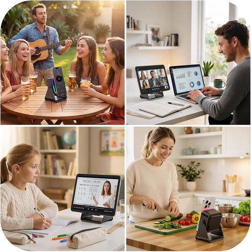 TARKARI 5 1 360 Wireless Induction Speaker, in Bluetooth Speaker, Emergency Charging Rotation Cell Phone Stand