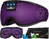 MUSICOZY 3D Sleep Headphones Mask, Wireless Bluetooth Headband Headphones for Side Sleepers, Unique Gifts - Purple