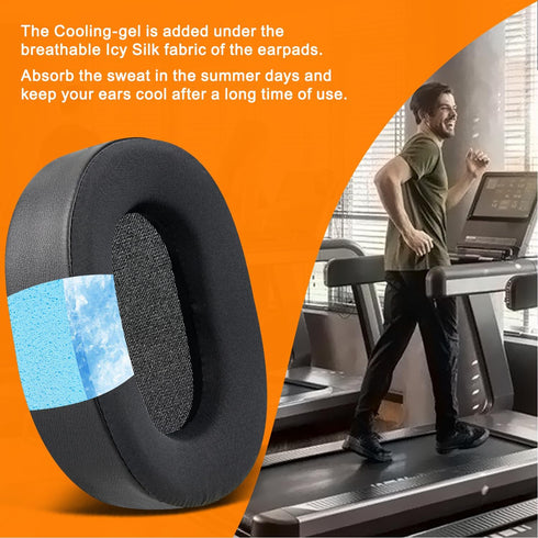 SOULWIT Cooling-Gel Earpads Replacement for Corsair HS65/HS55 Gaming Headset, High-Density Noise Isolation Foam